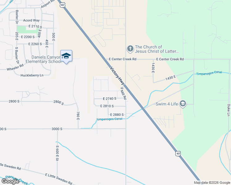 map of restaurants, bars, coffee shops, grocery stores, and more near 2694 South 1120 East in Heber City