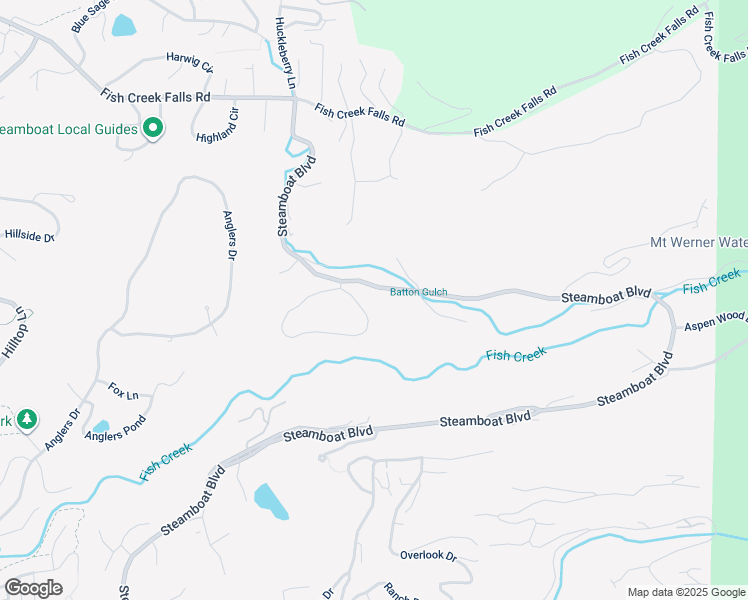 map of restaurants, bars, coffee shops, grocery stores, and more near 687 Meadowbrook Circle in Steamboat Springs