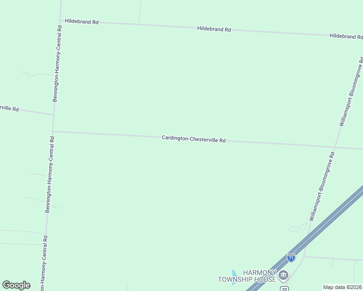 map of restaurants, bars, coffee shops, grocery stores, and more near 5064 County Road 23 in Cardington