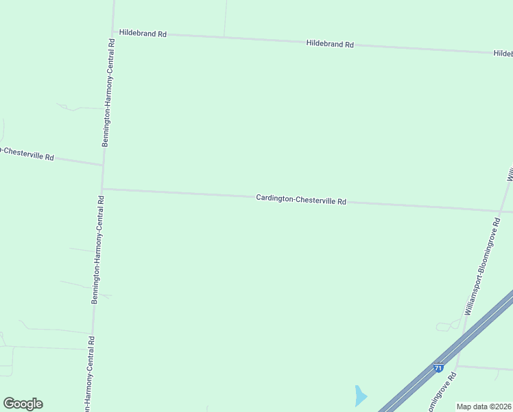map of restaurants, bars, coffee shops, grocery stores, and more near 4990 County Road 23 in Cardington