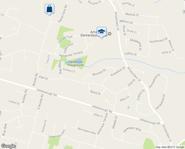 map of restaurants, bars, coffee shops, grocery stores, and more near 9 McIntire Drive in Hillsborough Township
