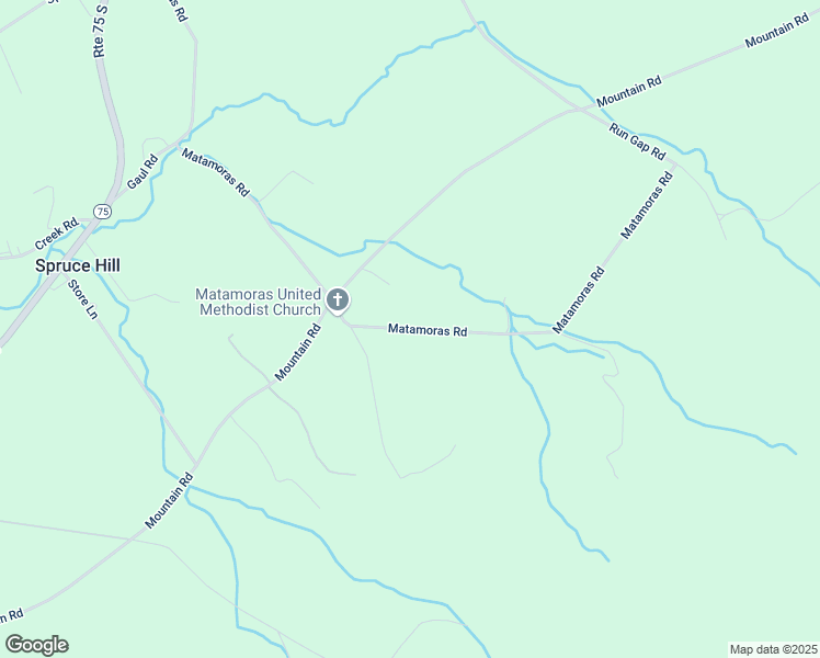 map of restaurants, bars, coffee shops, grocery stores, and more near Matamoras Road in Juniata County