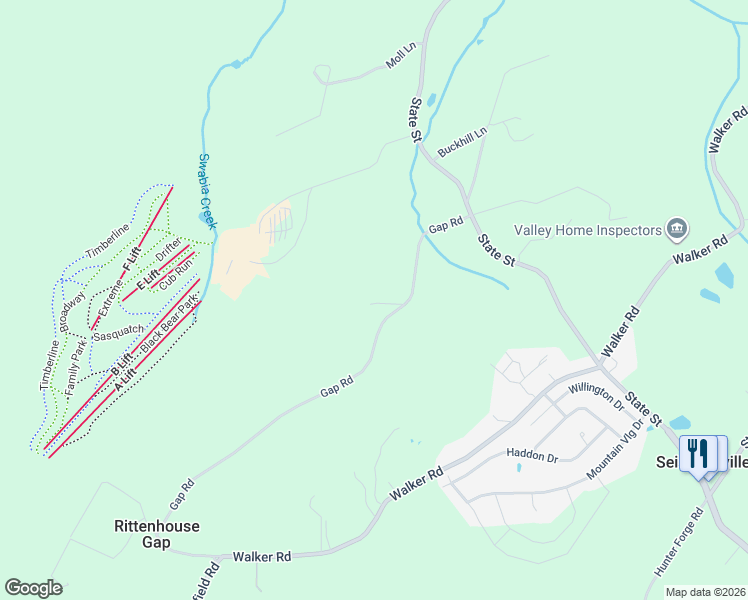 map of restaurants, bars, coffee shops, grocery stores, and more near 20 Ward Lane in Macungie