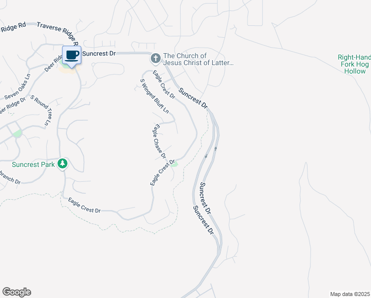 map of restaurants, bars, coffee shops, grocery stores, and more near 15202 Eagle Crest Drive in Draper