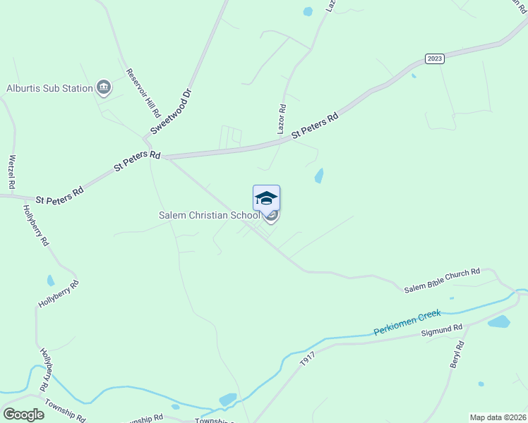 map of restaurants, bars, coffee shops, grocery stores, and more near 8031 Salem Bible Church Road in Macungie