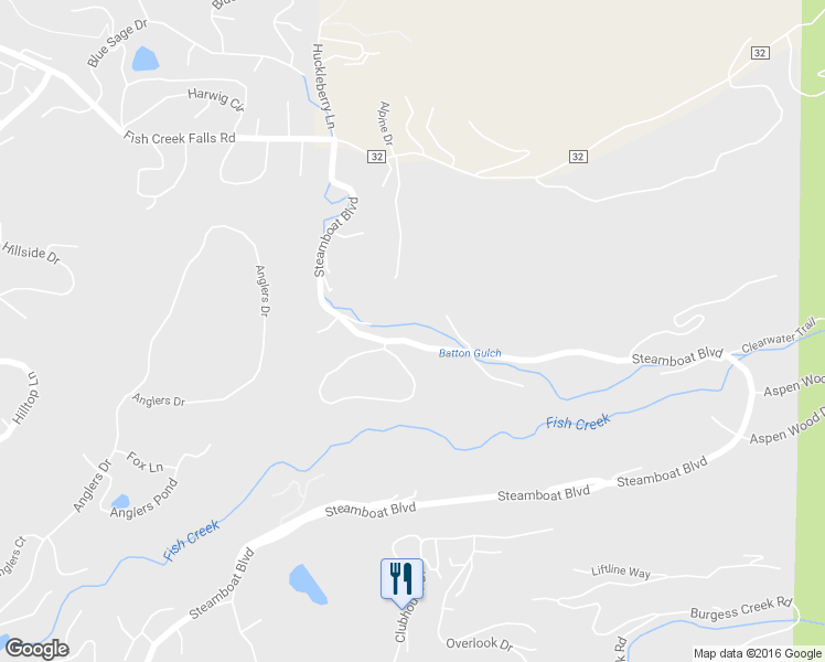 map of restaurants, bars, coffee shops, grocery stores, and more near 550 Steamboat Boulevard in Steamboat Springs