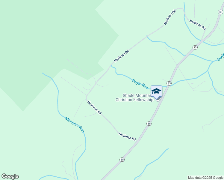 map of restaurants, bars, coffee shops, grocery stores, and more near Sunny Lane in Juniata County