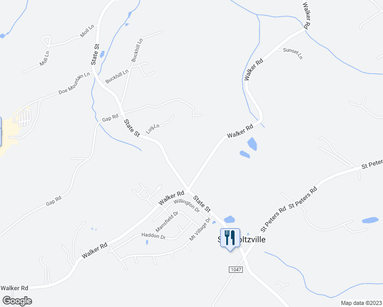 map of restaurants, bars, coffee shops, grocery stores, and more near 264 Walker Road in Macungie