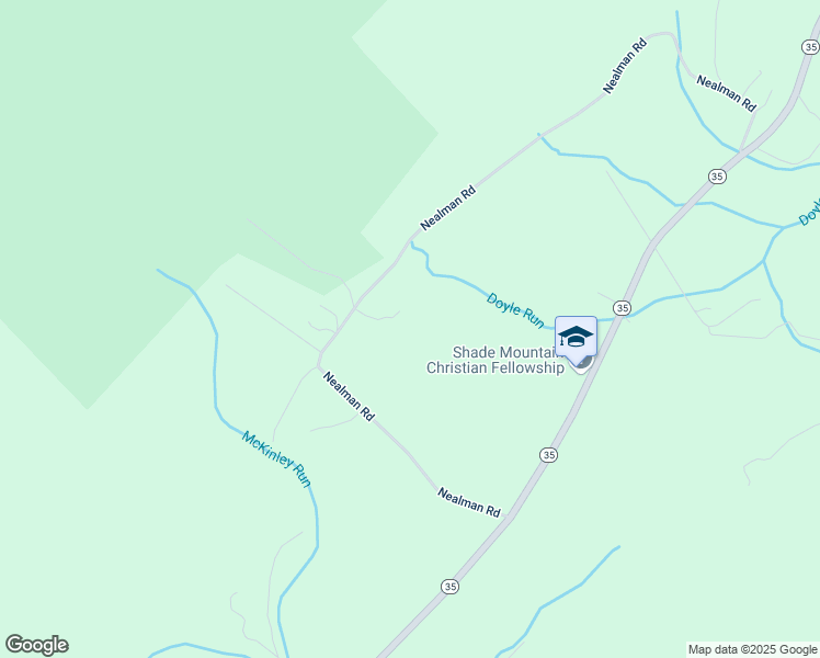 map of restaurants, bars, coffee shops, grocery stores, and more near 101 Sunny Lane in Mifflin
