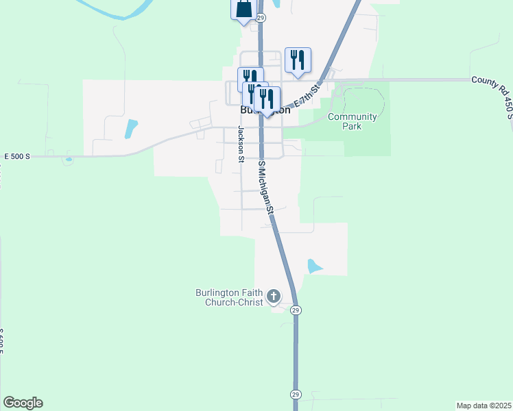 map of restaurants, bars, coffee shops, grocery stores, and more near 104 West Stockton Street in Burlington