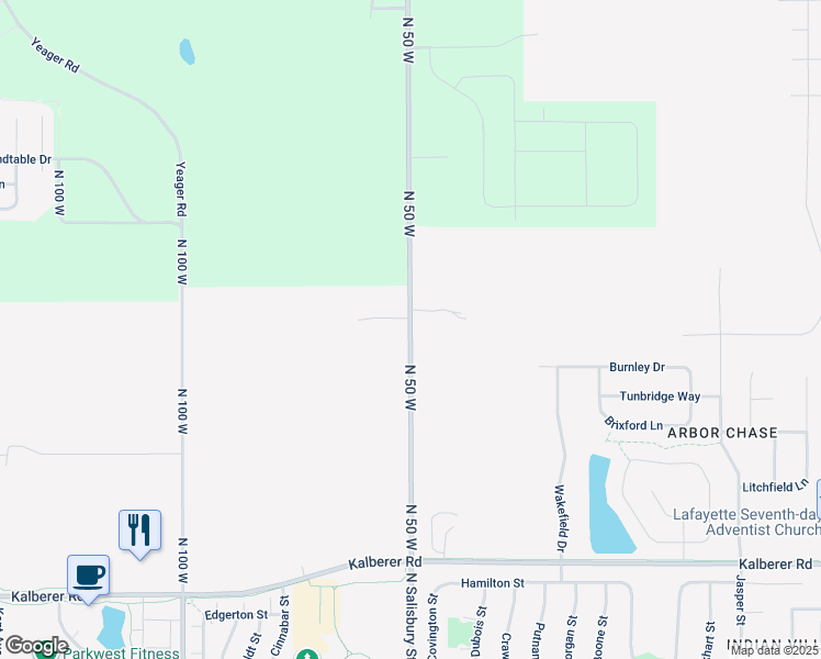 map of restaurants, bars, coffee shops, grocery stores, and more near 4011 North 50 West in West Lafayette