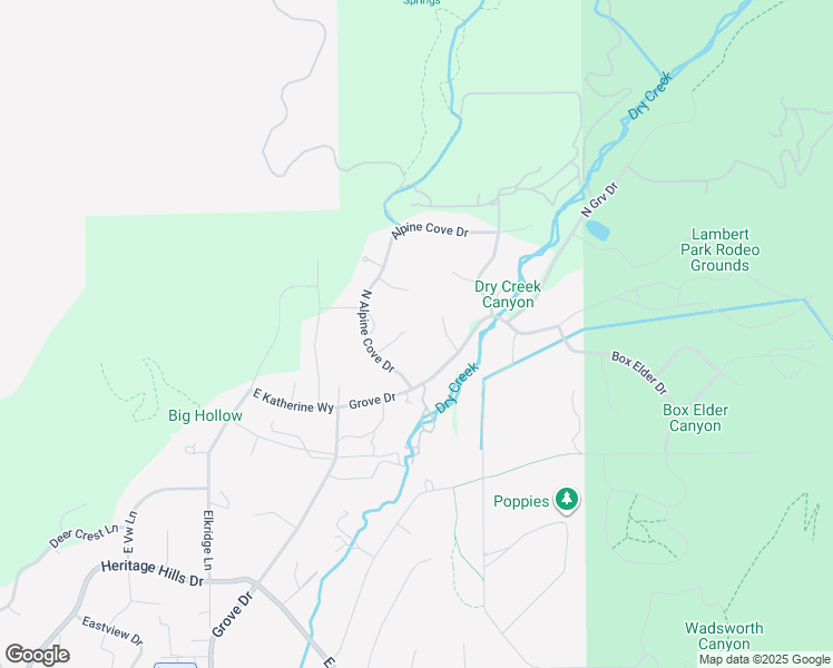 map of restaurants, bars, coffee shops, grocery stores, and more near 4279 Silver Sage Circle in Alpine