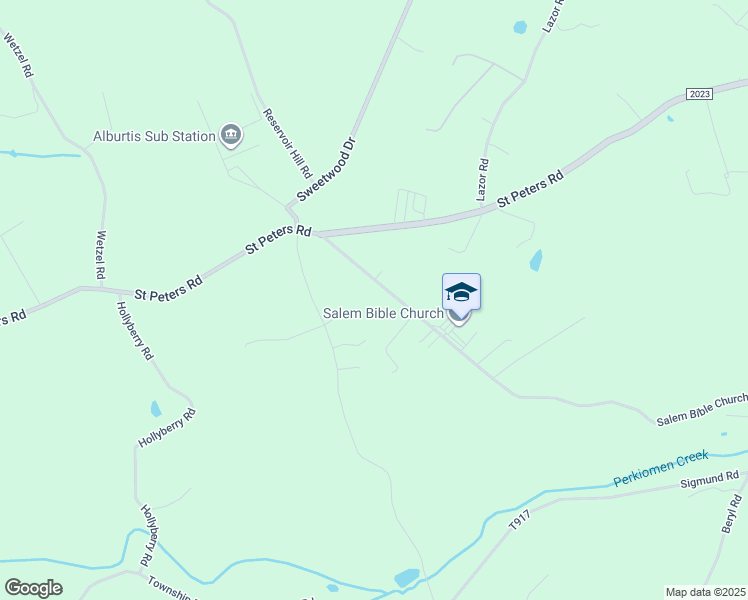 map of restaurants, bars, coffee shops, grocery stores, and more near 8114 Salem Bible Church Road in Macungie