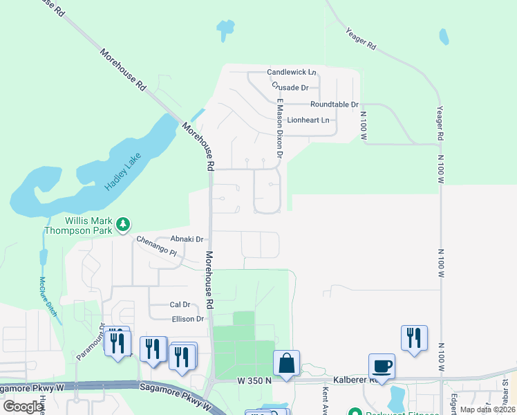 map of restaurants, bars, coffee shops, grocery stores, and more near 161 Vicksburg Lane in West Lafayette