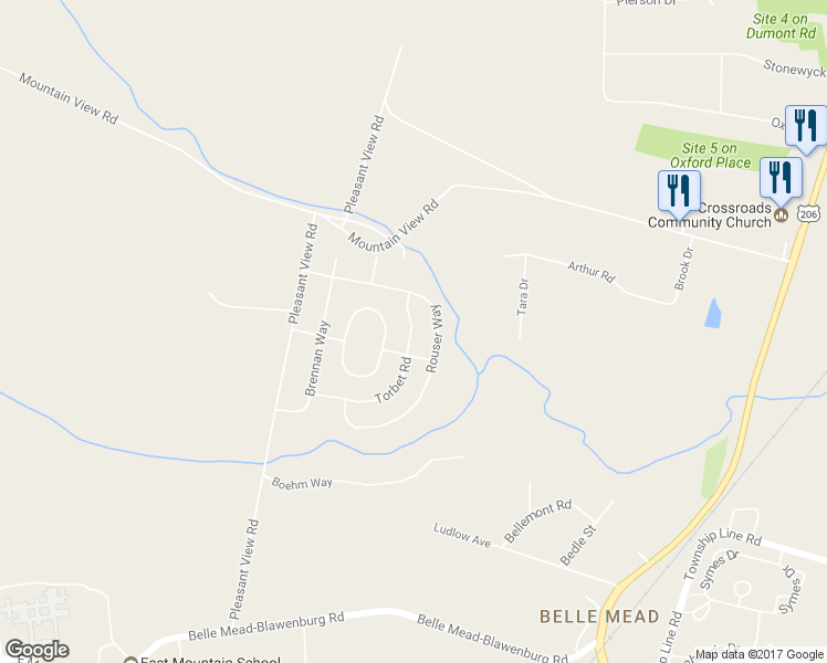 map of restaurants, bars, coffee shops, grocery stores, and more near 31 Torbet Road in Somerset County