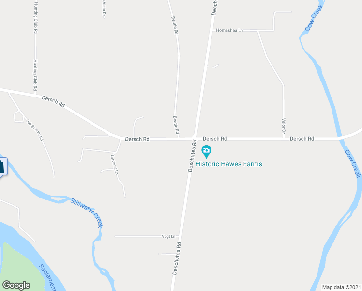 map of restaurants, bars, coffee shops, grocery stores, and more near 6480 Deschutes Road in Anderson