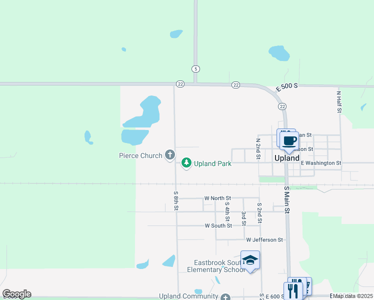 map of restaurants, bars, coffee shops, grocery stores, and more near 717 Catalina Drive in Upland
