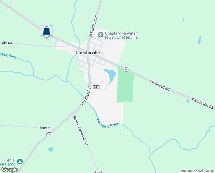 map of restaurants, bars, coffee shops, grocery stores, and more near in Chesterville
