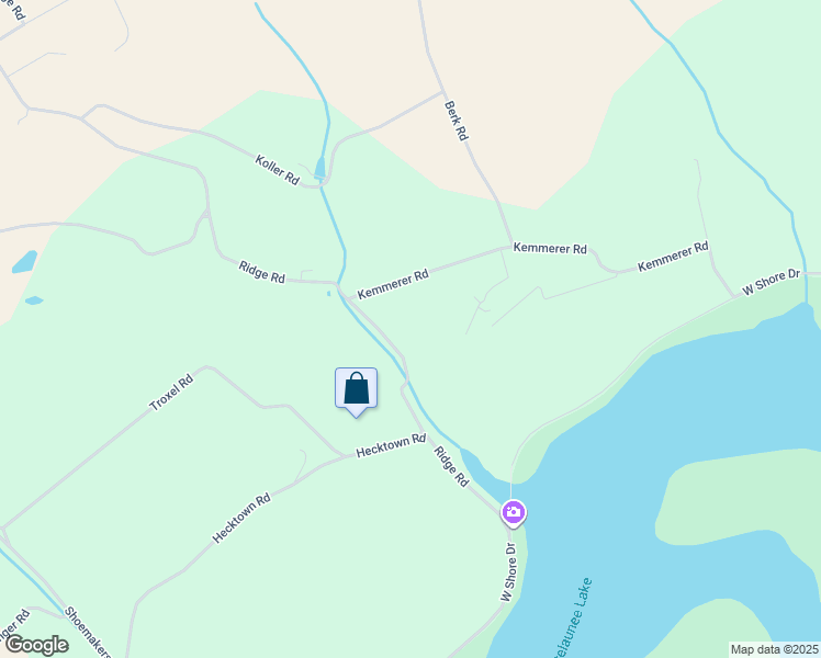 map of restaurants, bars, coffee shops, grocery stores, and more near 1533 Ridge Road in Shoemakersville