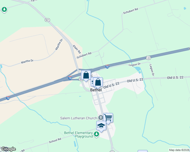 map of restaurants, bars, coffee shops, grocery stores, and more near 51 Legion Drive in Bethel