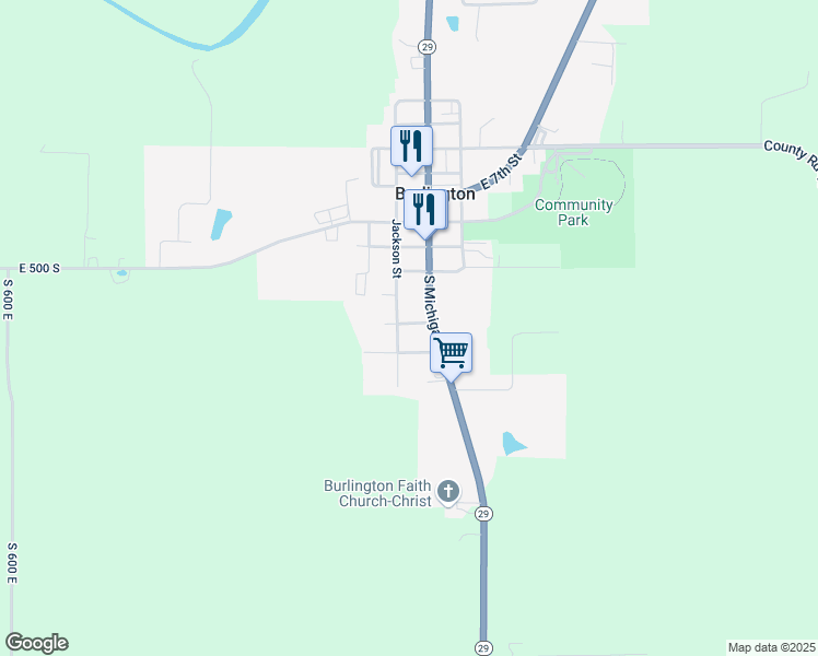 map of restaurants, bars, coffee shops, grocery stores, and more near 104 West Stockton Street in Burlington