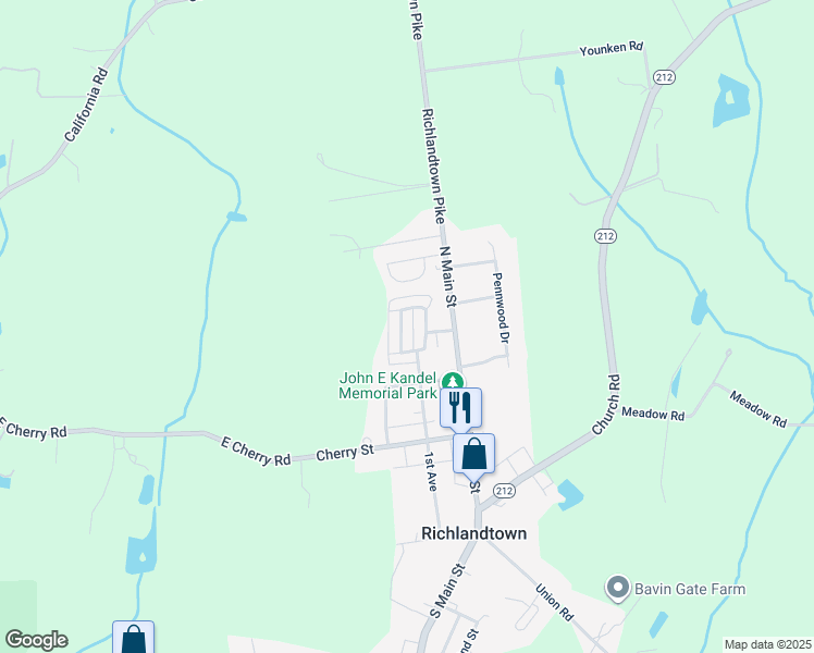 map of restaurants, bars, coffee shops, grocery stores, and more near 223 1st Avenue in Richlandtown