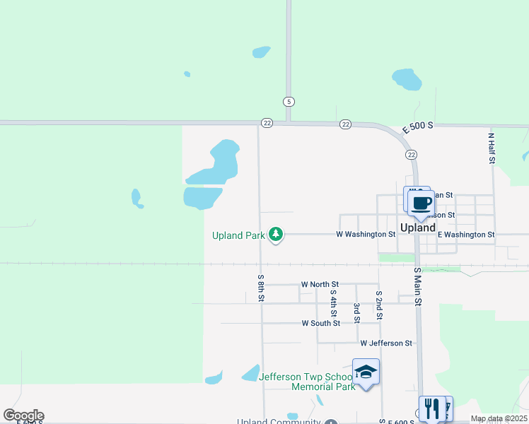 map of restaurants, bars, coffee shops, grocery stores, and more near 717 Catalina Drive in Upland