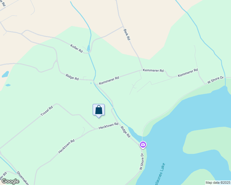 map of restaurants, bars, coffee shops, grocery stores, and more near 1533 Ridge Road in Shoemakersville