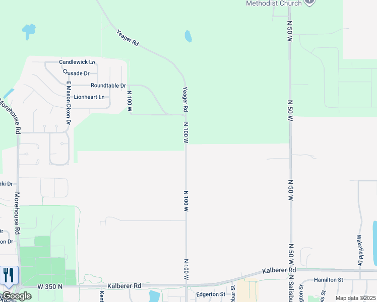 map of restaurants, bars, coffee shops, grocery stores, and more near 3751-4303 North 100 West in West Lafayette