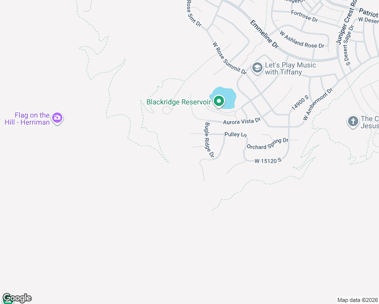 map of restaurants, bars, coffee shops, grocery stores, and more near 5571 Lookout Mesa Circle in Herriman