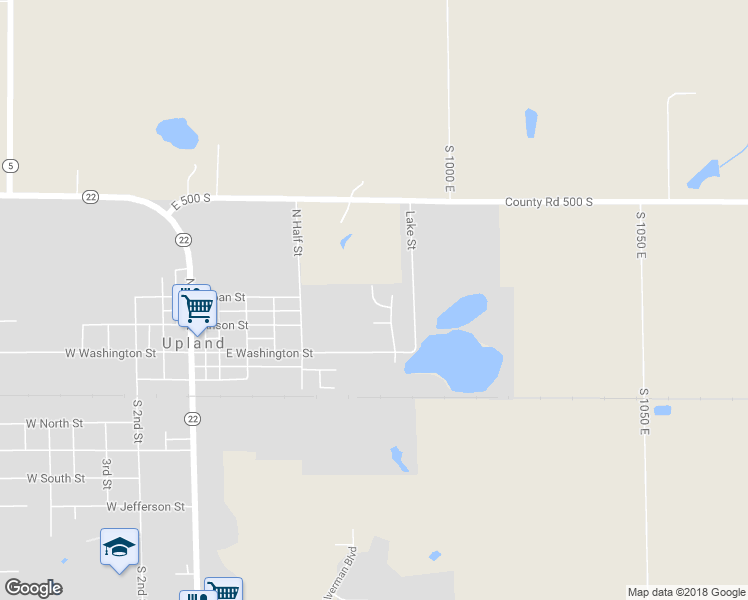 map of restaurants, bars, coffee shops, grocery stores, and more near 243 Orchard Lane in Upland