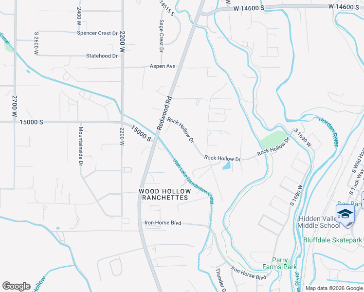 map of restaurants, bars, coffee shops, grocery stores, and more near 1920 Rock Hollow Drive in Bluffdale