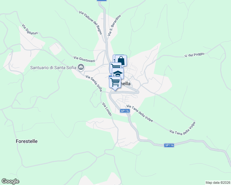 map of restaurants, bars, coffee shops, grocery stores, and more near 214 SP11b in Albanella