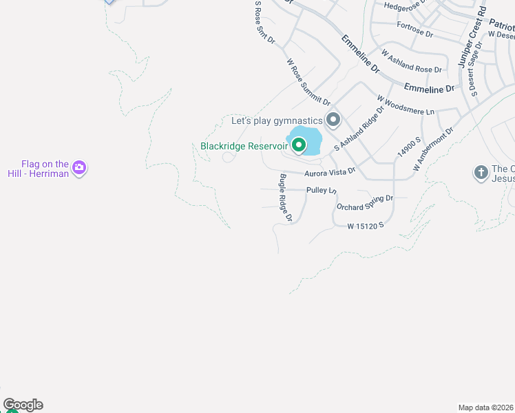 map of restaurants, bars, coffee shops, grocery stores, and more near 5574 Lookout Mesa Circle in Herriman