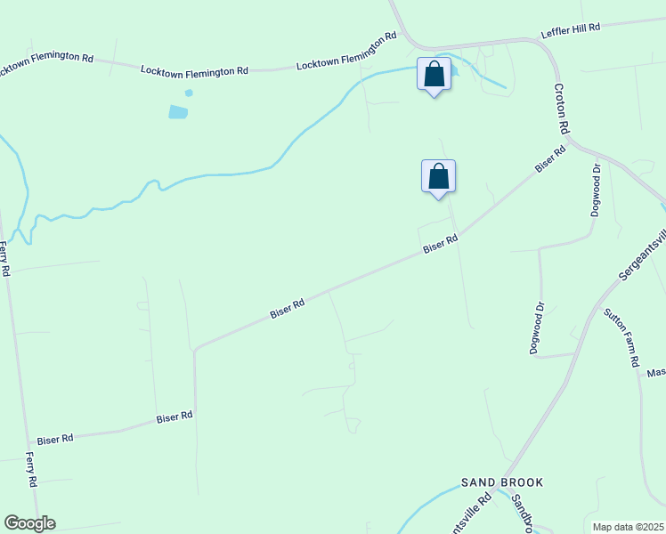 map of restaurants, bars, coffee shops, grocery stores, and more near 38 Biser Road in Flemington