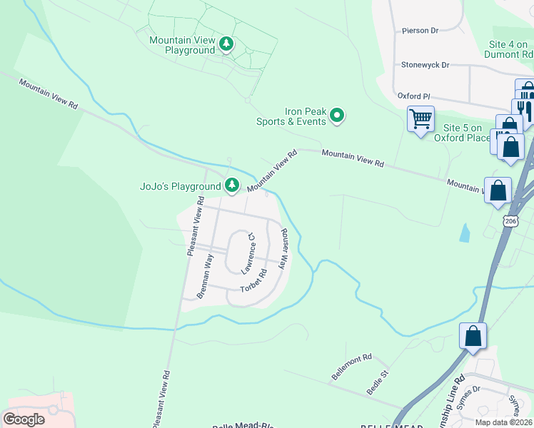 map of restaurants, bars, coffee shops, grocery stores, and more near 24 Rouser Way in Somerset County