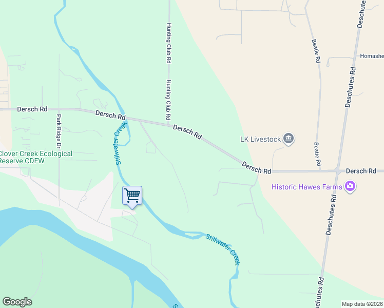 map of restaurants, bars, coffee shops, grocery stores, and more near 21577 Dersch Road in Anderson