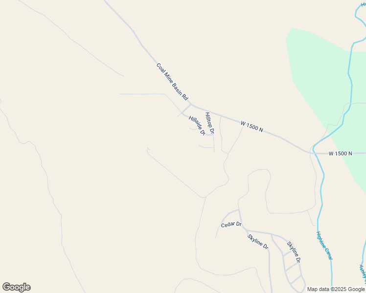 map of restaurants, bars, coffee shops, grocery stores, and more near 4571 Hillside Drive in Vernal