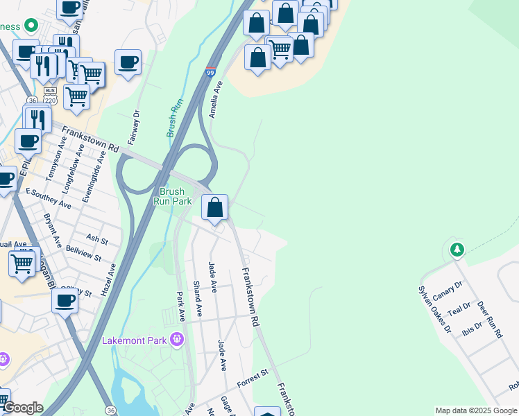 map of restaurants, bars, coffee shops, grocery stores, and more near 1601-1615 12th Street in Hollidaysburg
