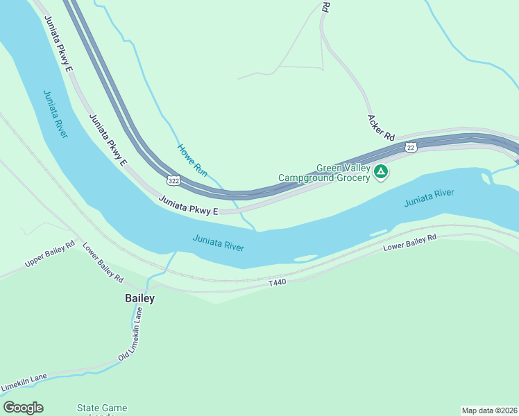 map of restaurants, bars, coffee shops, grocery stores, and more near 282 Juniata Parkway East in Newport