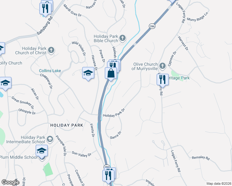 map of restaurants, bars, coffee shops, grocery stores, and more near 149 Black Hills Road in Pittsburgh