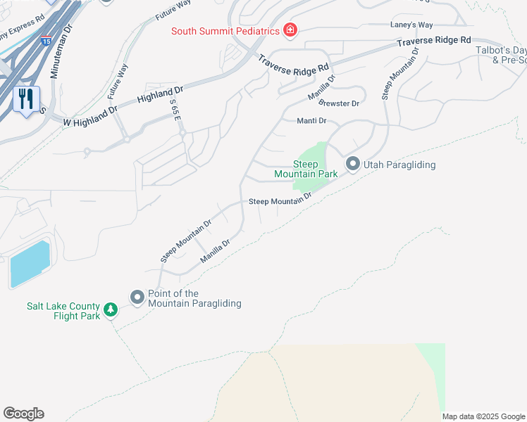 map of restaurants, bars, coffee shops, grocery stores, and more near 15051 Junction Circle in Draper