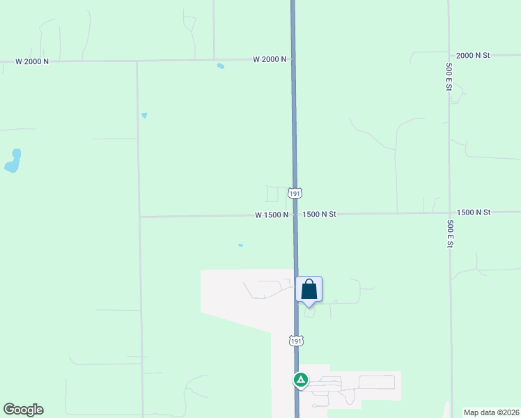 map of restaurants, bars, coffee shops, grocery stores, and more near 114 West 1500 North in Vernal