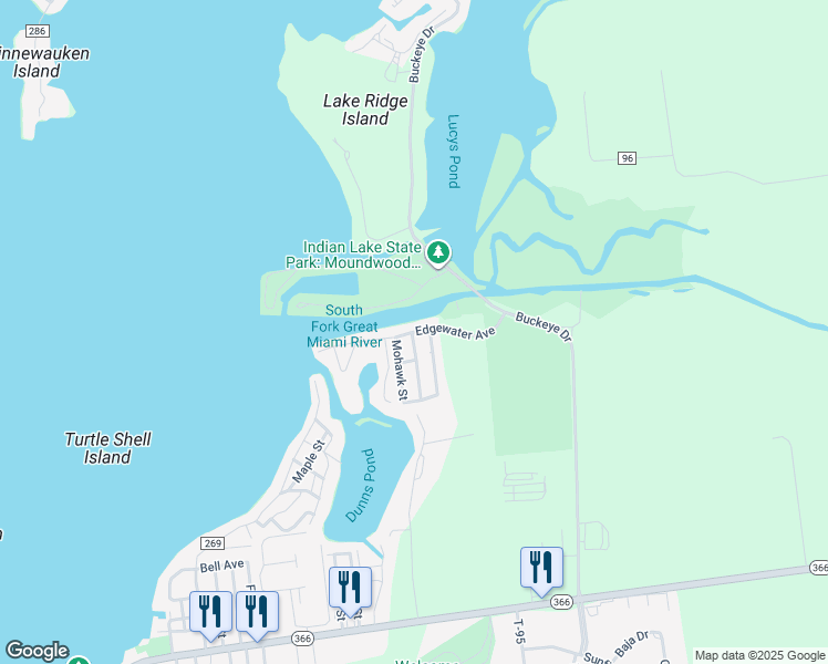map of restaurants, bars, coffee shops, grocery stores, and more near Edgewater Avenue in Huntsville
