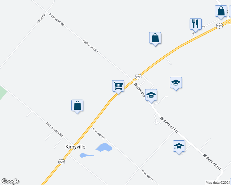 map of restaurants, bars, coffee shops, grocery stores, and more near 14031 Kutztown Road in Fleetwood