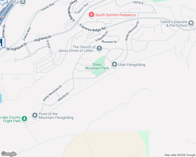 map of restaurants, bars, coffee shops, grocery stores, and more near 365 Steep Mountain Drive in Draper