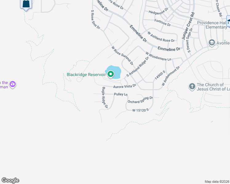 map of restaurants, bars, coffee shops, grocery stores, and more near 5442 West Pulley Lane in Herriman