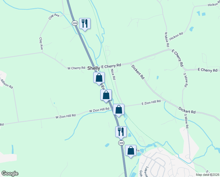 map of restaurants, bars, coffee shops, grocery stores, and more near 67 Shelly Road in Quakertown