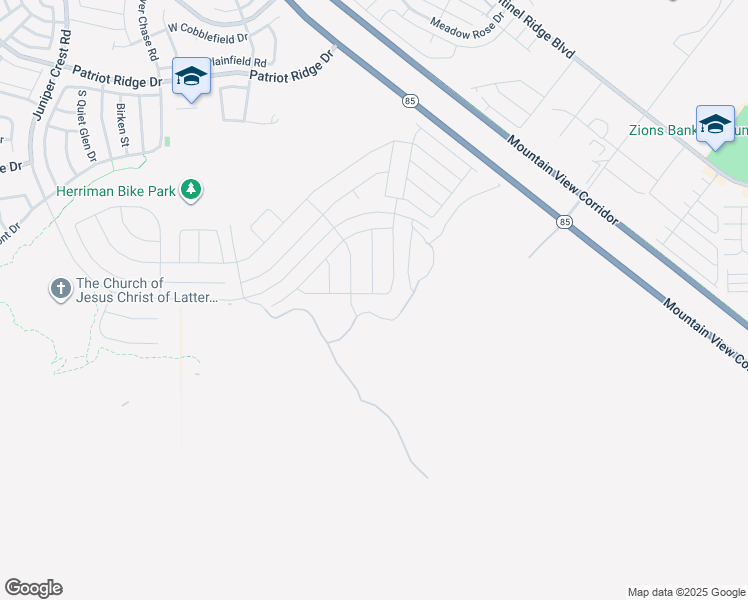 map of restaurants, bars, coffee shops, grocery stores, and more near 4449 West Wharton Drive in Herriman