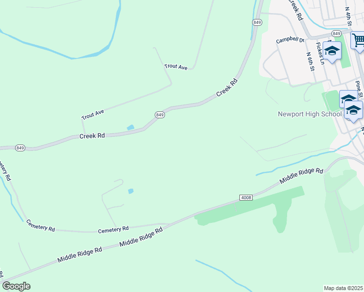 map of restaurants, bars, coffee shops, grocery stores, and more near in Newport
